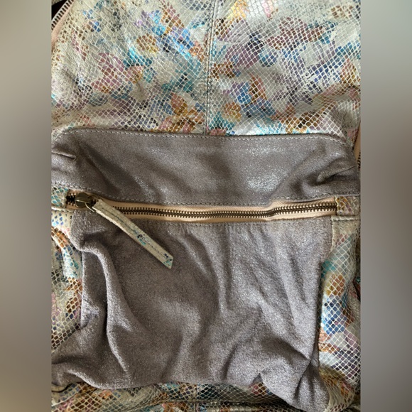 Free People Leather Embossed Floral Glitter Backpack - Picture 7 of 9